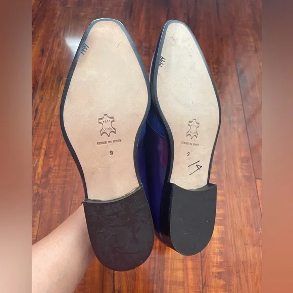 EMILIO FRANCO BLUE SHOES SIDE 9 MADE IN ITALY - Picture 2 of 8